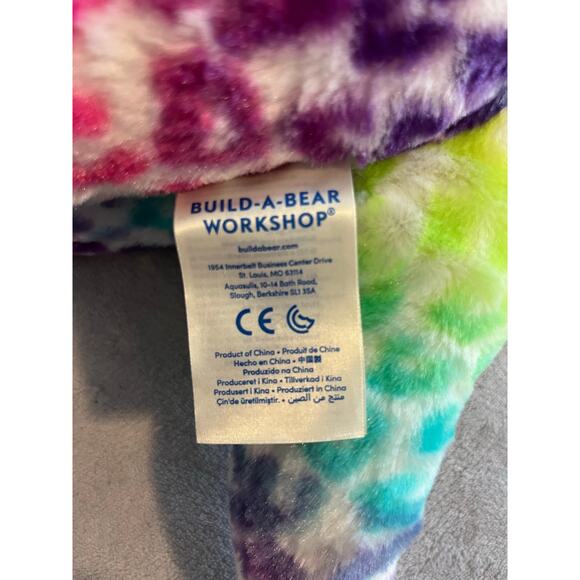 Build a Bear Workshop Rainbow Leopard Apatosaurus Plush Sound Dinosaur 18in - Picture 6 of 7